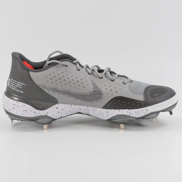 Nike Alpha Huarache Elite 3 Low 'Light Smoke Grey' CK0746-011 Metal Baseball - Picture 4 of 10